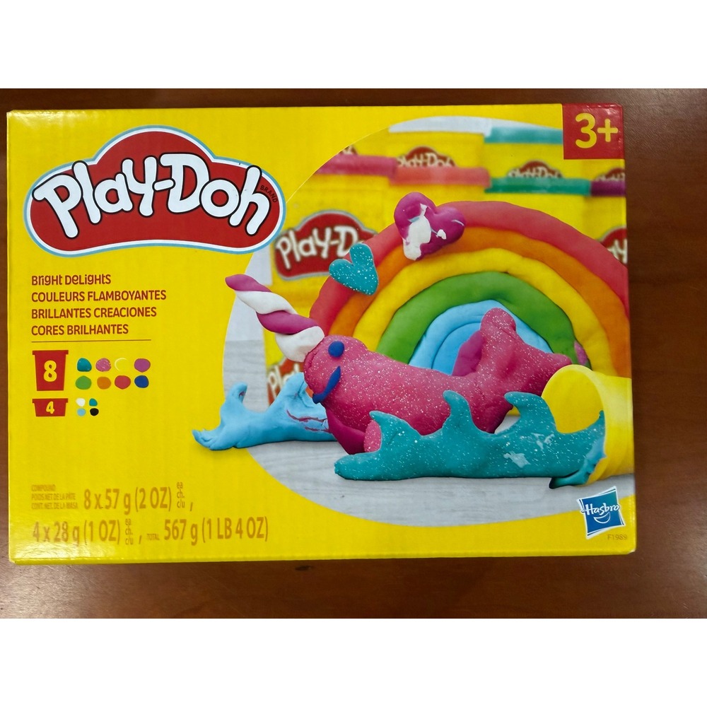 Play-Doh Bright Delights 12 Pack Modeling Compound Assorted Colors Hasbro F1989